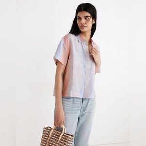 Madewell | Linen Beachside Shirt in Ombré Stripe